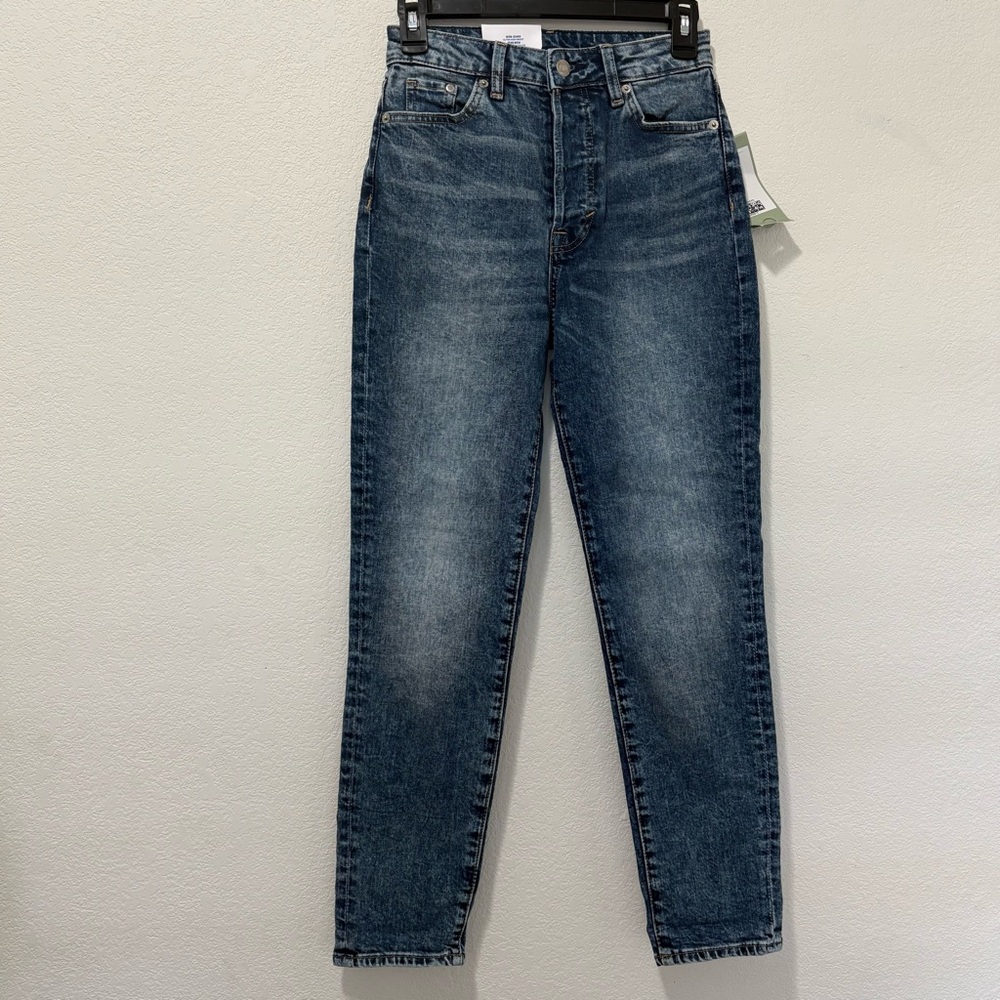 H&M Mom Jeans Ultra High Waist &Denim Size 0 | Loose Fit Medium Wash